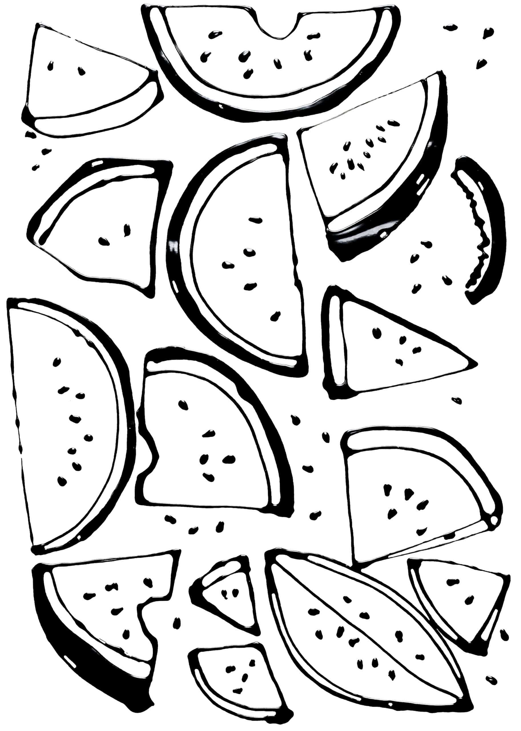 Obraz dripping Melons 59 x 42 cm