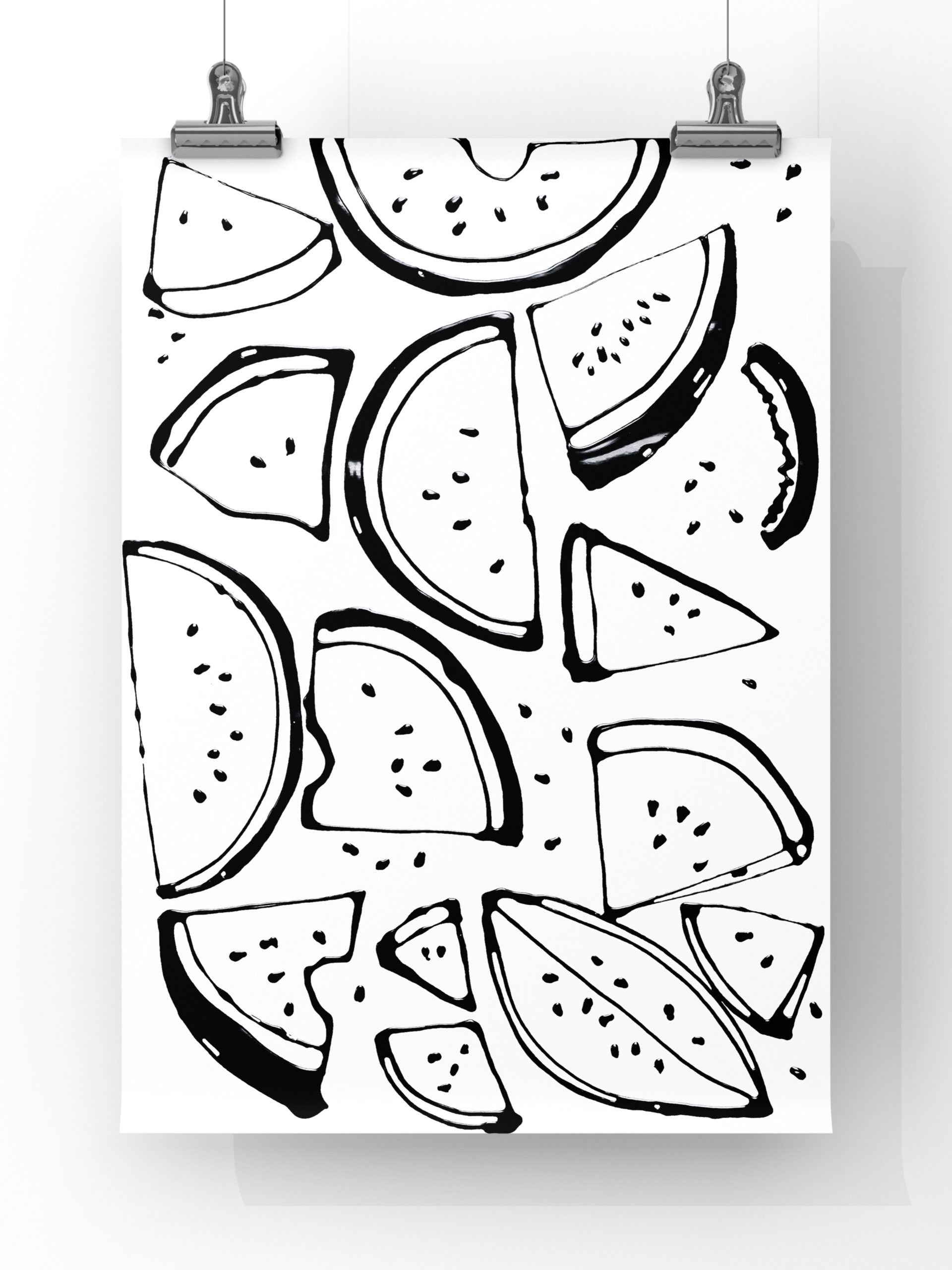 Obraz dripping Melons 59 x 42 cm