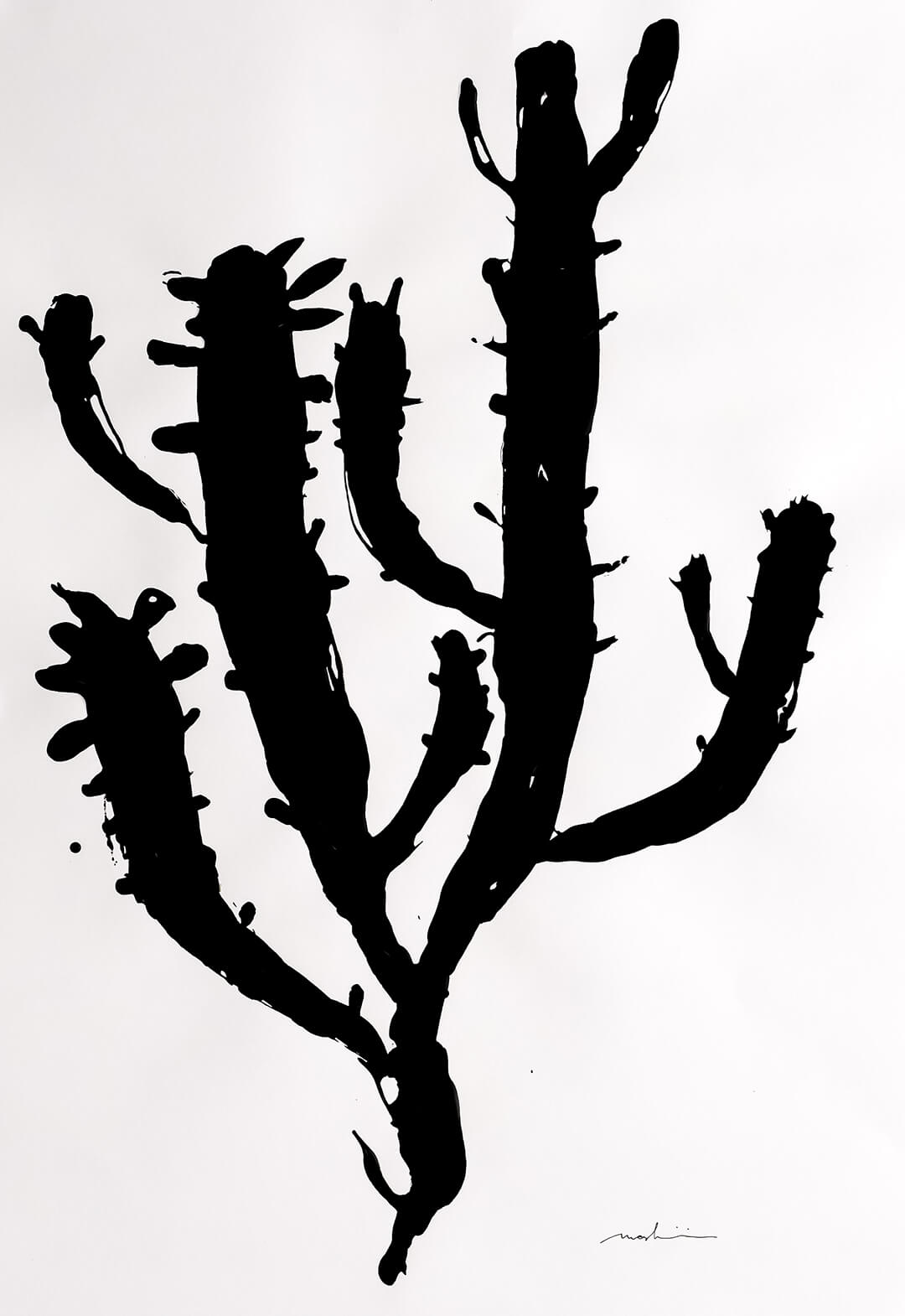 Obraz dripping Cactus 59 x 42 cm