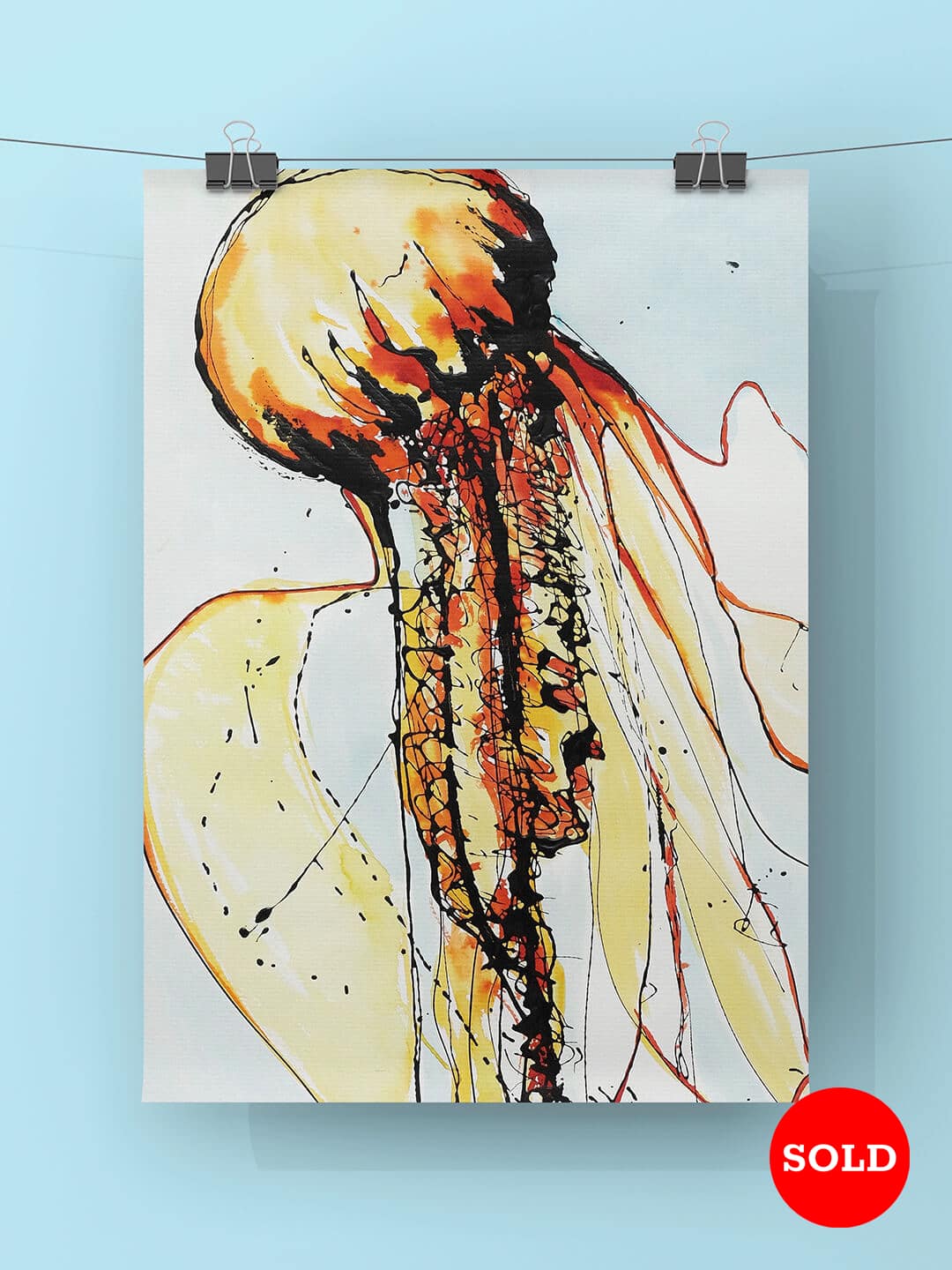 Obraz Coloured Jellyfish 59 cm x 42 cm