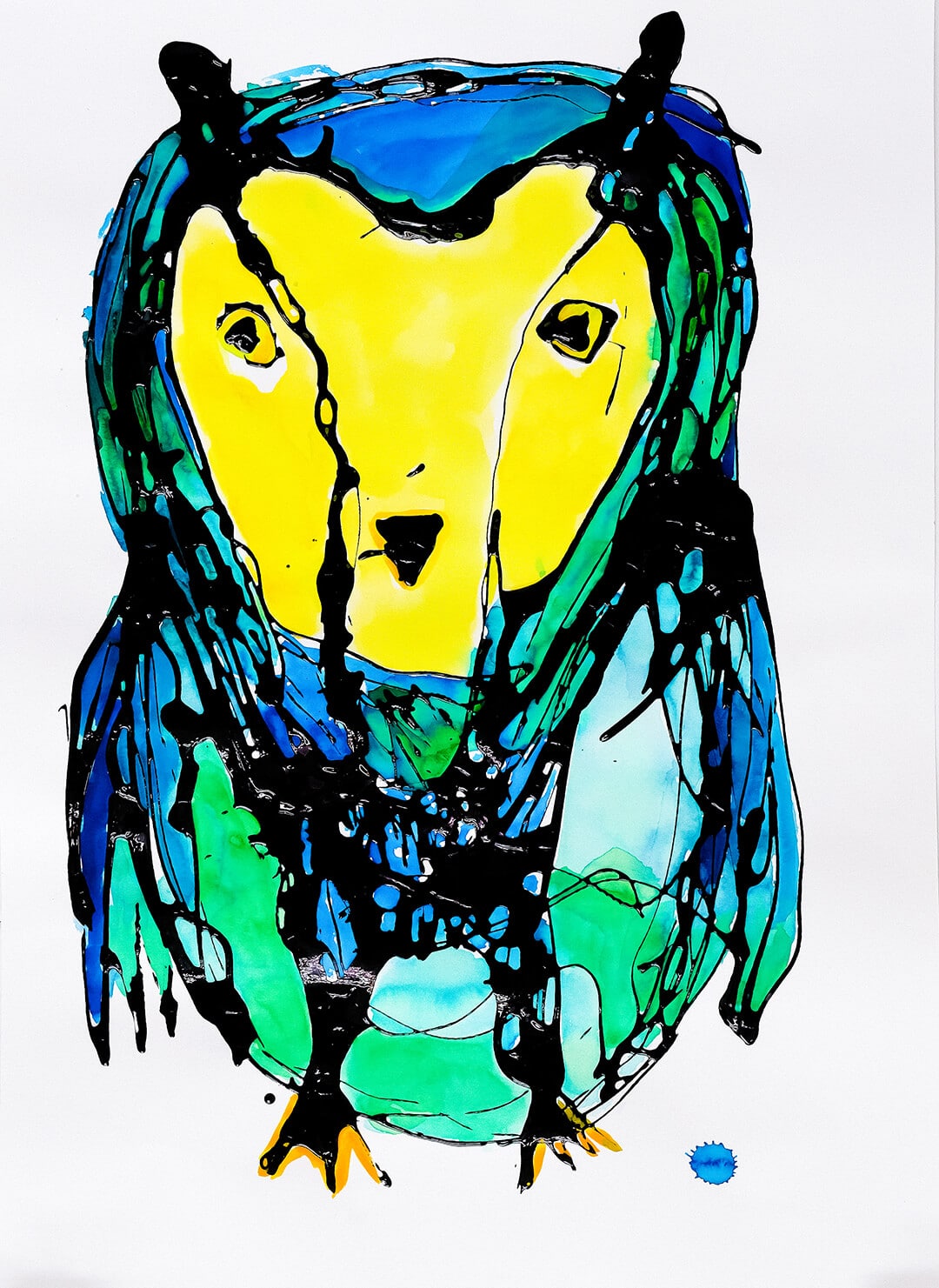 Obraz dripping Owl 59 x 42 cm